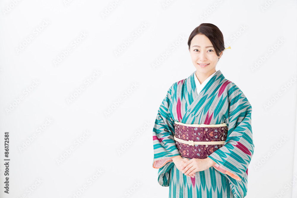 portrait of asian woman wearing kimono portrait of asian woman wearing kimono