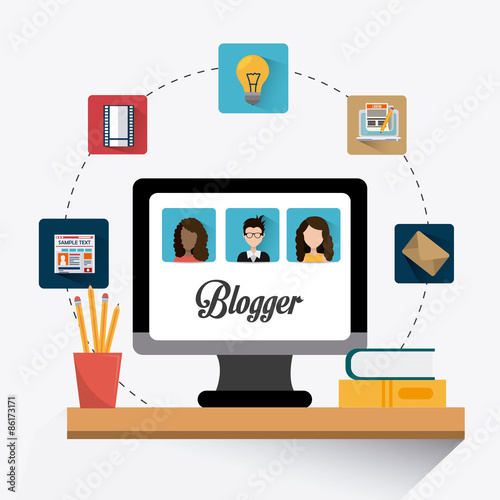 Blogger digital design.