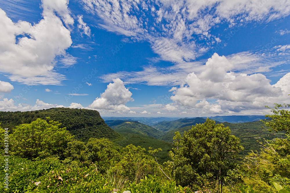 View of Quilombo Valley at Gramado City, Rio Grande do Sul, Brazil.