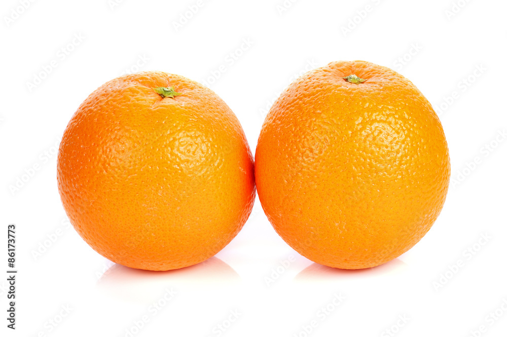 Ripe orange isolated on white background Ripe orange isolated on white background