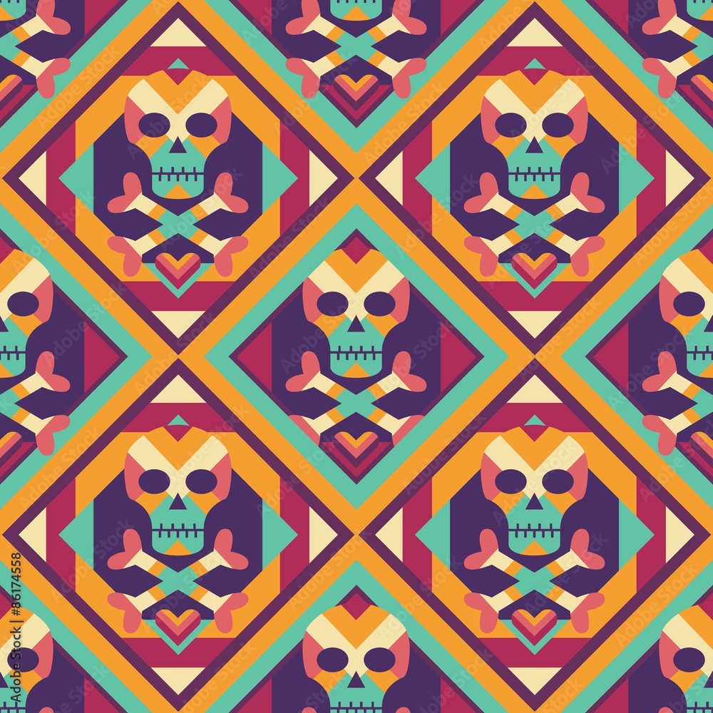 Geometric Skull Pattern