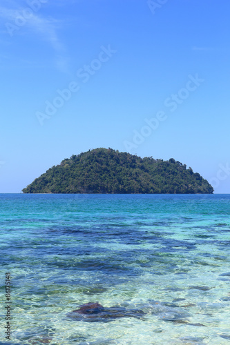 beautiful island with white beach