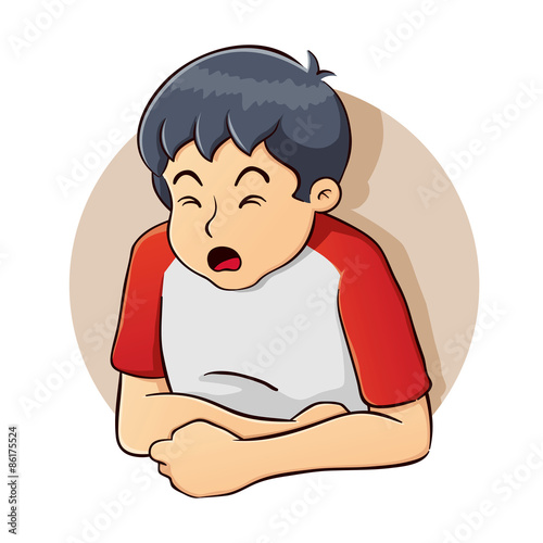 Boy Having a Stomach Problem