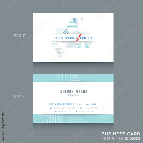 Minimal clean triangle design business card Template