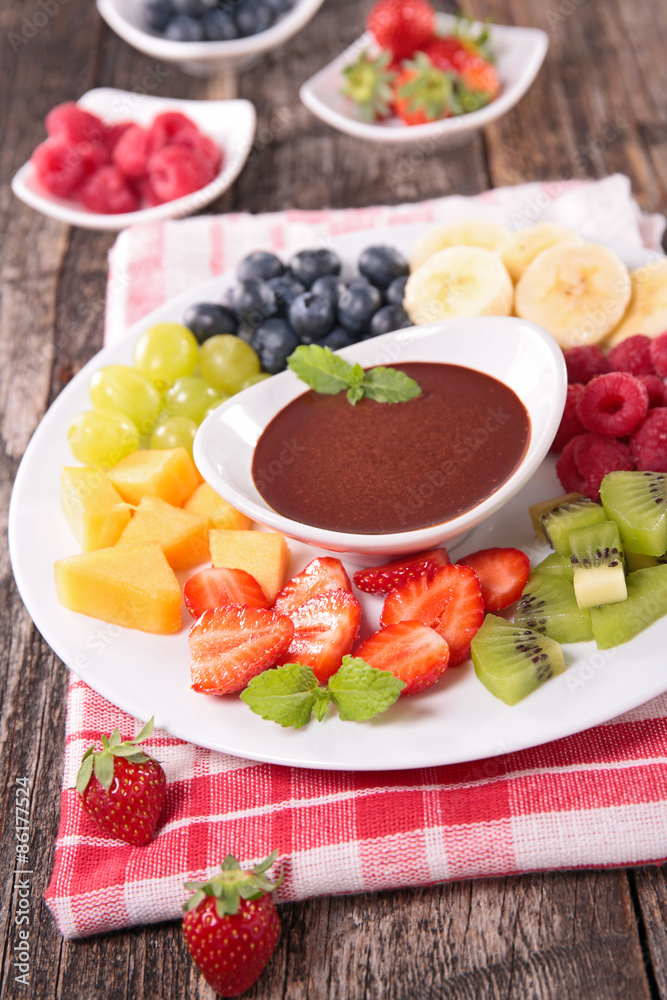 fruit and chocolate sauce fruit and chocolate sauce