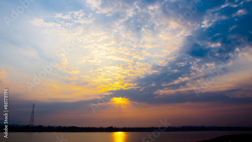Sunrise at Mekong River Nakhon Phanom , Thailand © sritakoset