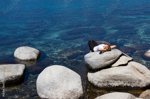 Relaxing in Lake Tahoe