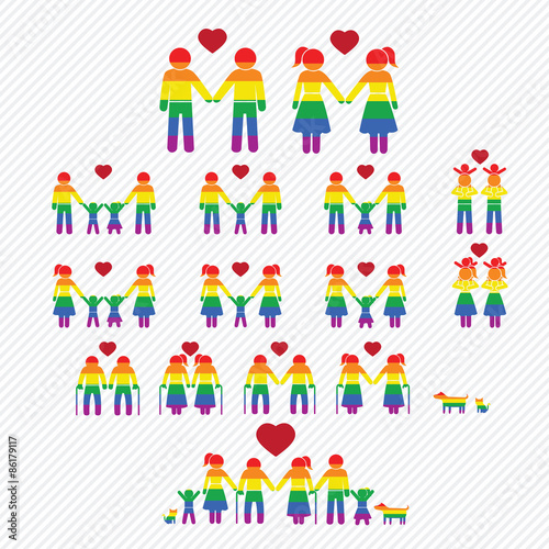 LGBT icons set. illustration eps10