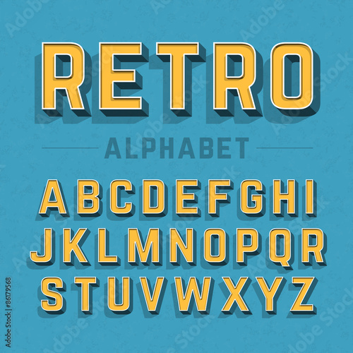 Retro style alphabet 