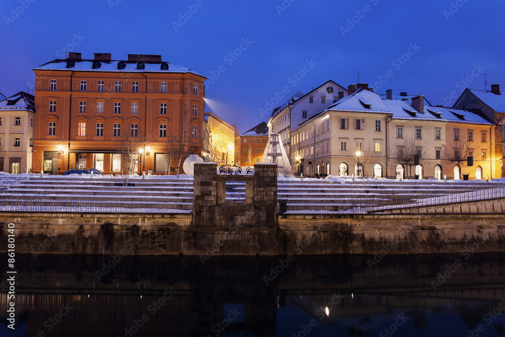Architecture along Ljubljanica River