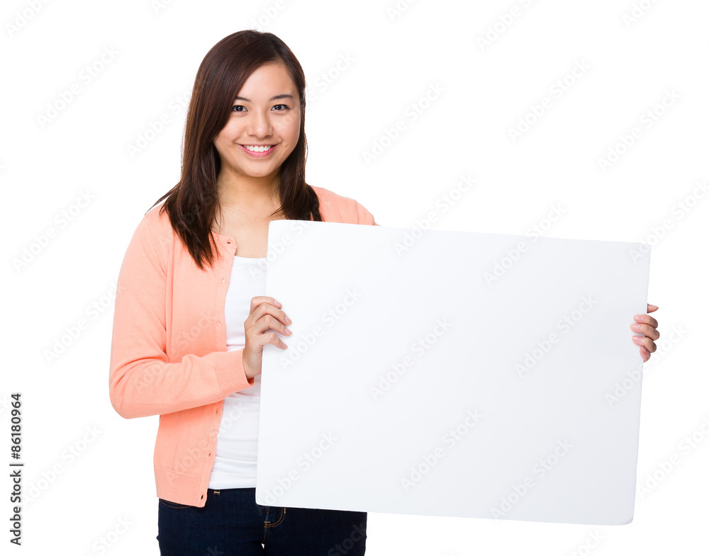 Woman showing with placard Woman showing with placard