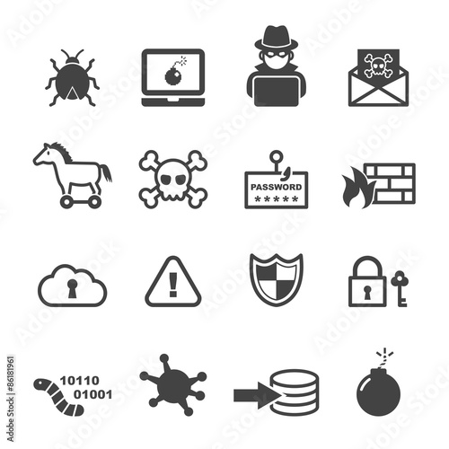 cyber crime icons