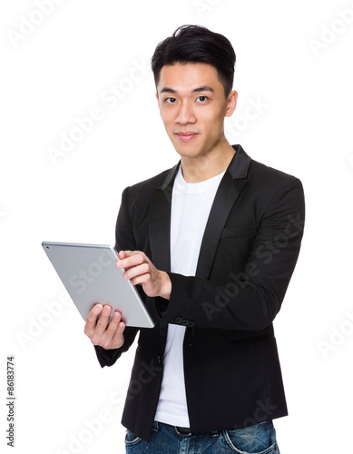 Businessman use of digital tablet pc