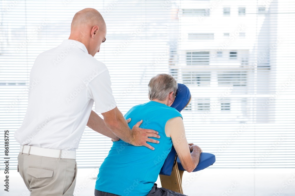 Fototapeta premium Man having back massage