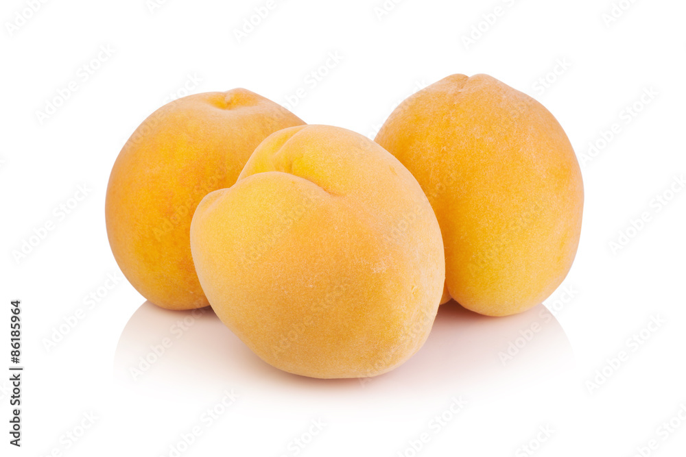 Ripe peach fruit isolated on white background Ripe peach fruit isolated on white background