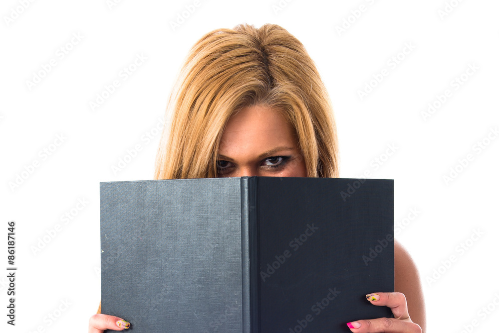 Girl in pajamas with book Girl in pajamas with book