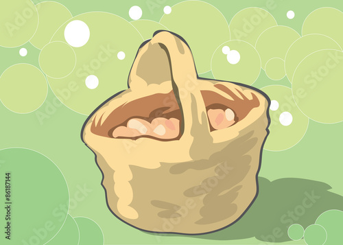 Корзинка с лесными грибами