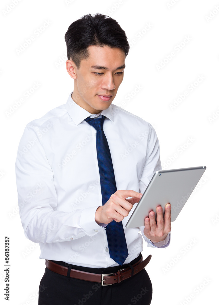Businessman use of digital tablet Businessman use of digital tablet