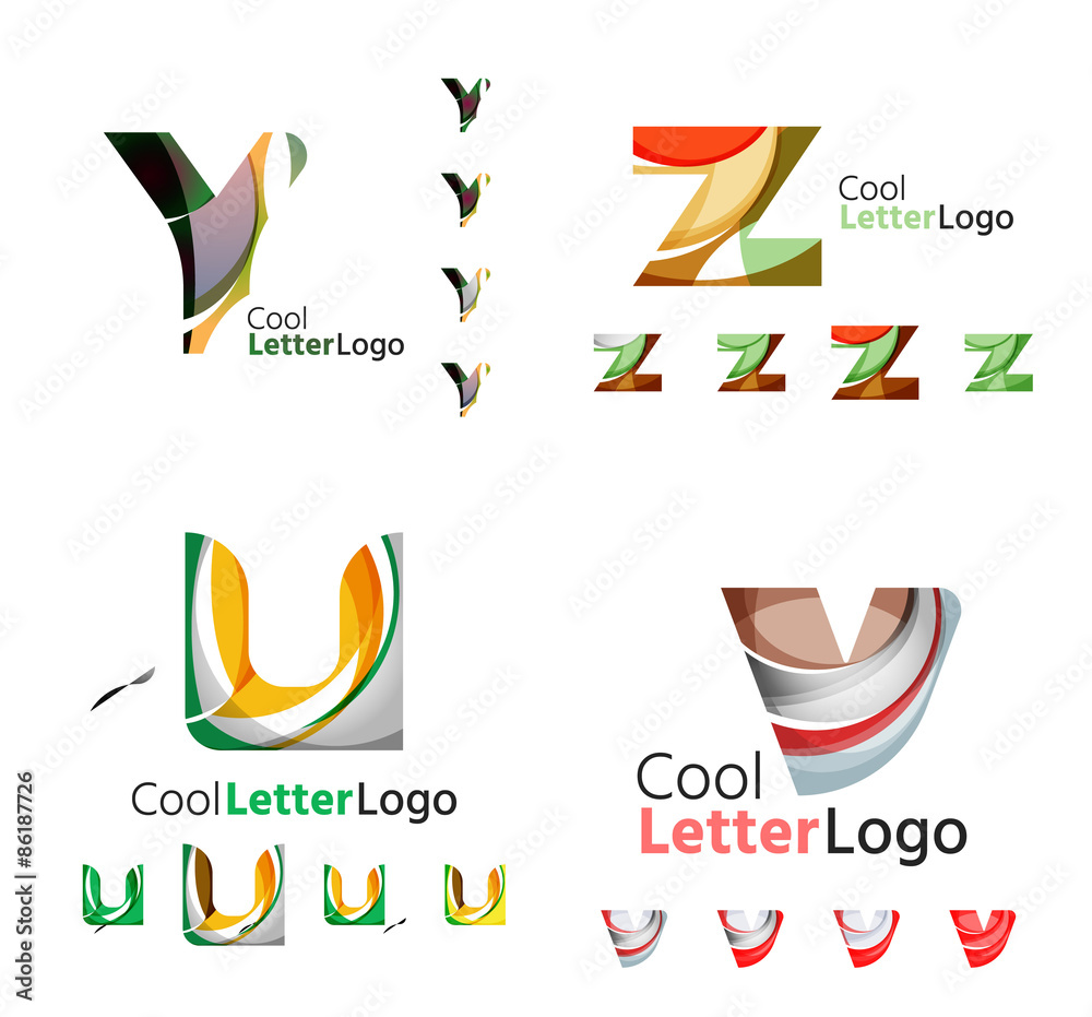 Letter business emblem collection