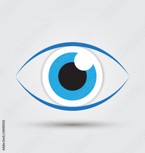 blue eye icon vector