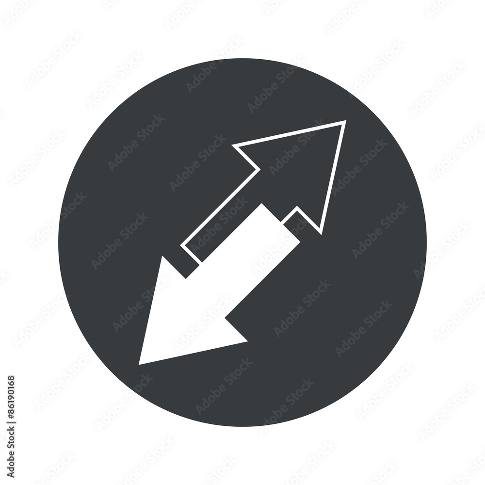 Monochrome round opposite arrows icon Monochrome round opposite arrows icon