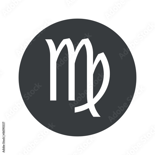 Monochrome round Virgo icon