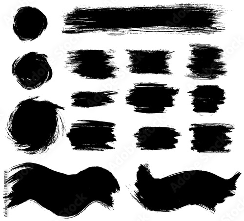 Grunge ink vector elements.