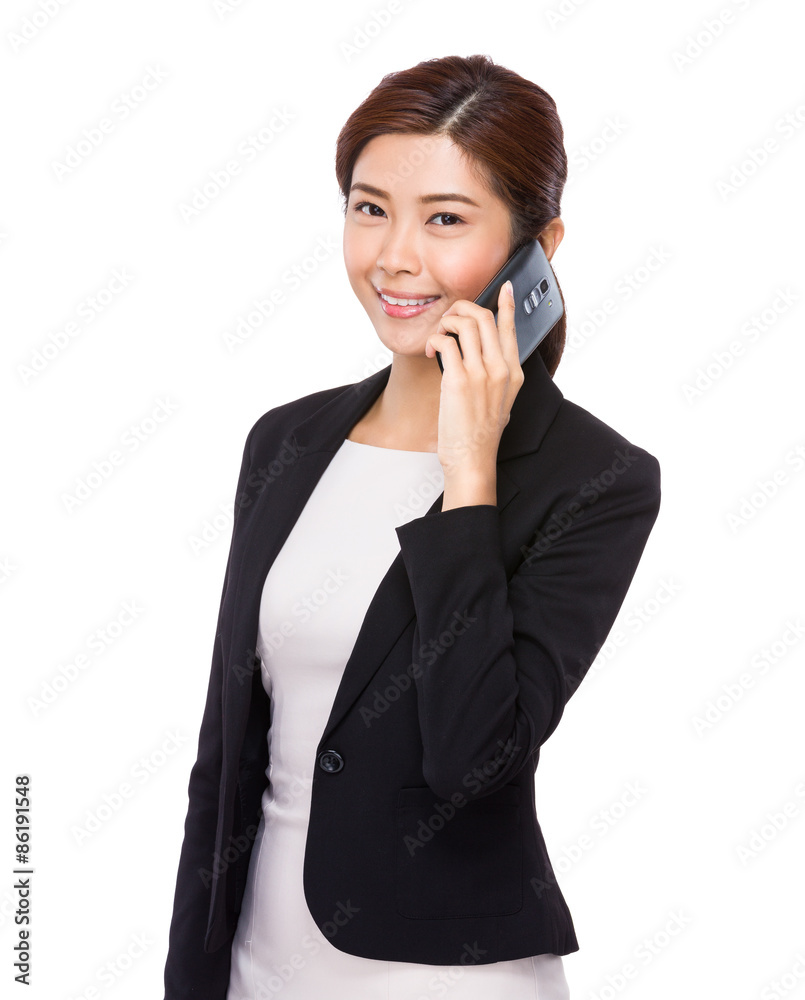 Young businesswoman chat on cellphone Young businesswoman chat on cellphone