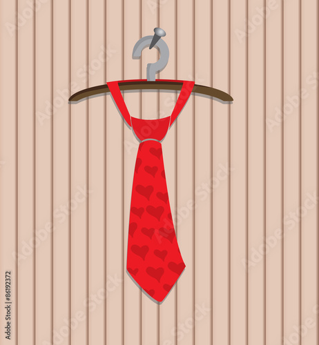 hanging tie vector