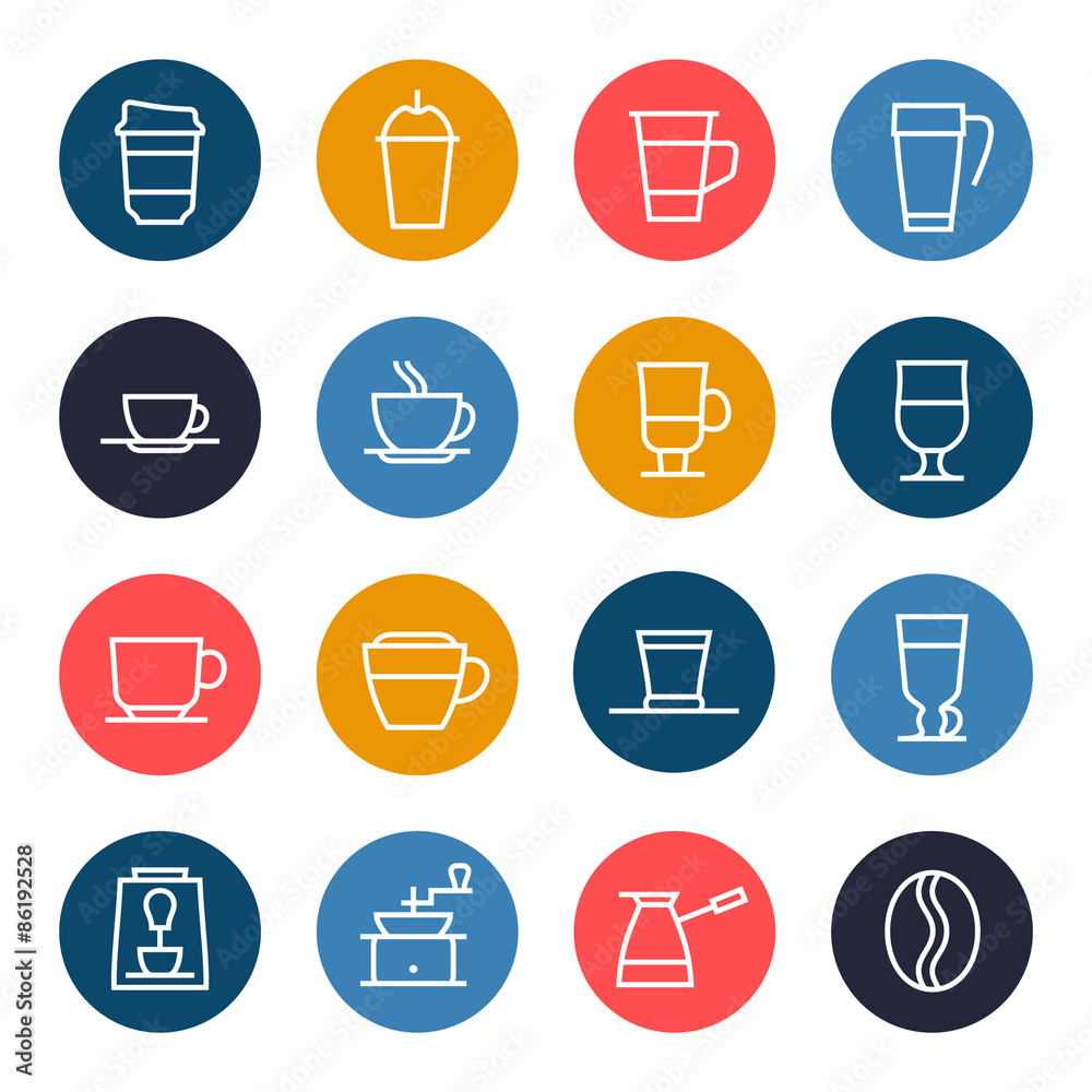 Coffee icon set Coffee icon set