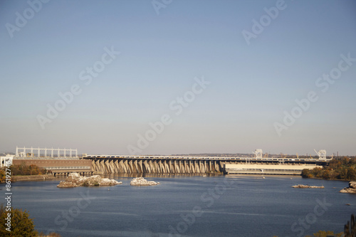 Picture of Dnieper hydroelectric station in Zaporozhye © Sunny
