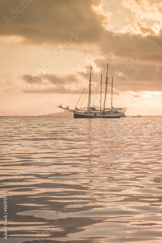 Recreational Yacht at the Indian Ocean