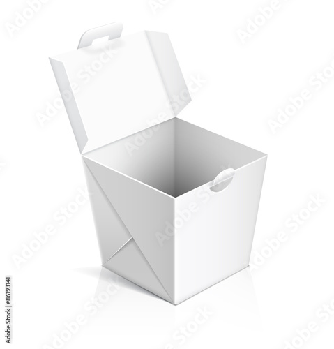 Chinese food opened take out box