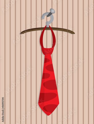 hanging tie vector
