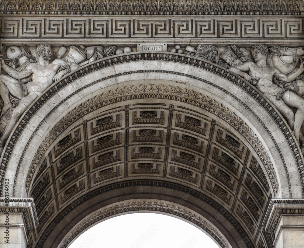 triumphal arch in paris,france