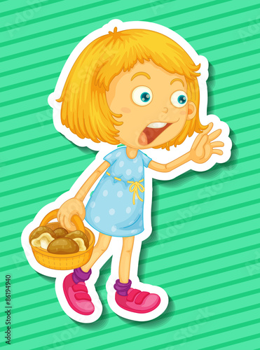 Girl and mushroom