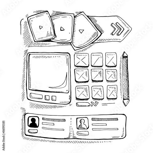 doodle portfolio wireframe