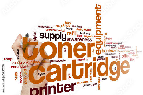 Toner cartridge word cloud