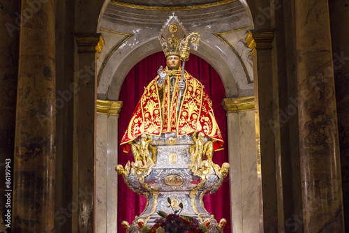 Canvas Print Chapel of San Fermin, church of San Lorenzo, Pamplona (Spain)