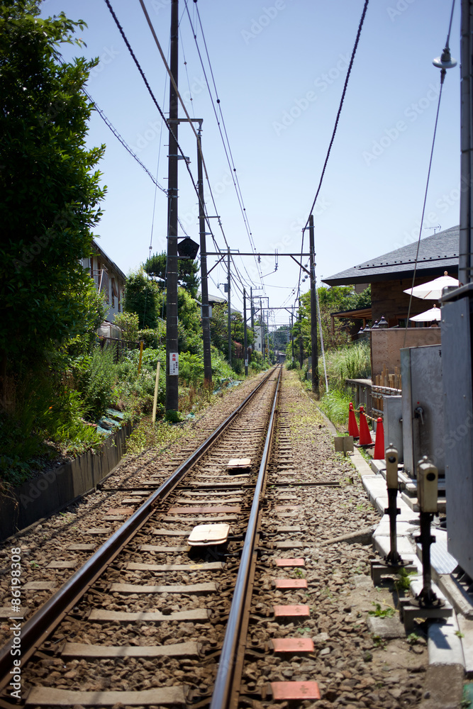 Fototapeta premium Enoshima Electric Railway, familiarly known as Enoden