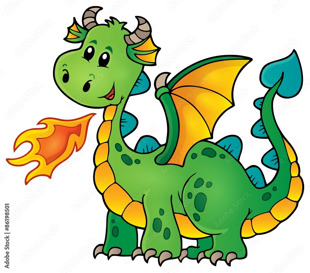 Green happy dragon Green happy dragon