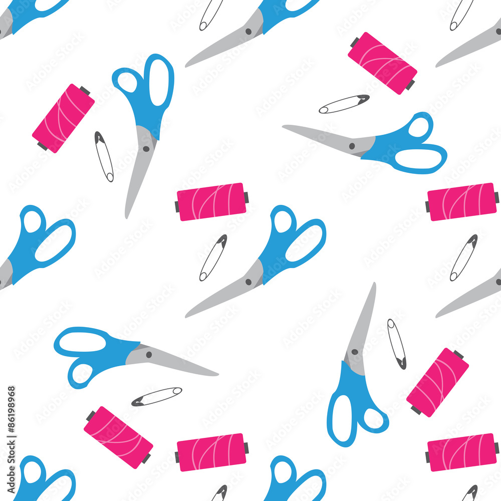 Seamless pattern with scissors Seamless pattern with scissors