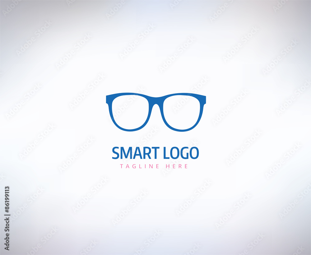 Glasses icon, education and smart. Stock illustration for design Glasses icon, education and smart. Stock illustration for design
