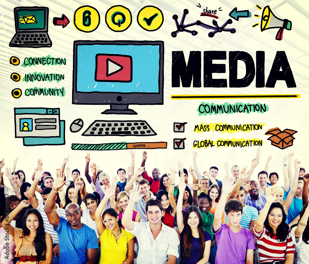 Media Devices Mess Communication Multimedia Concept Media Devices Mess Communication Multimedia Concept