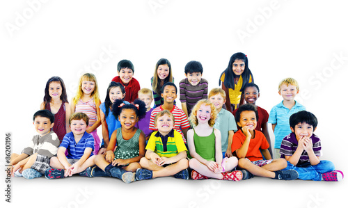 Children Kids Happines Multiethnic Group Cheerful Concept