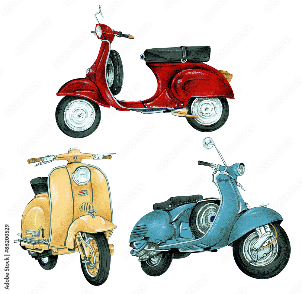 Obraz premium バイクのイラスト