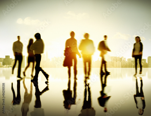 Business People Commuter Corporate Cityscape Pedestrian Concept