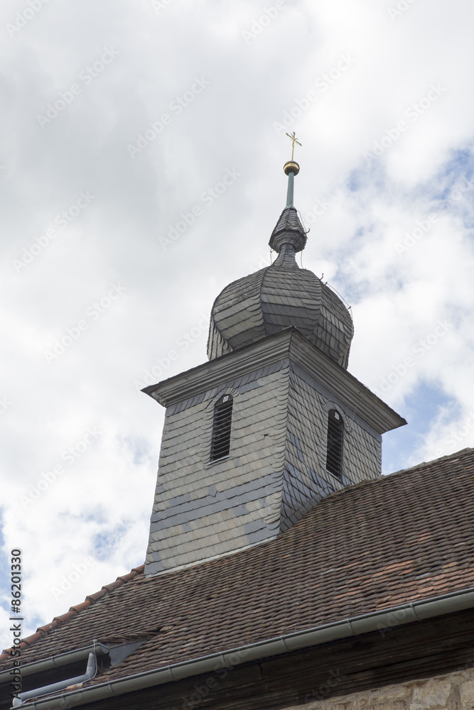 old wooden church steeple