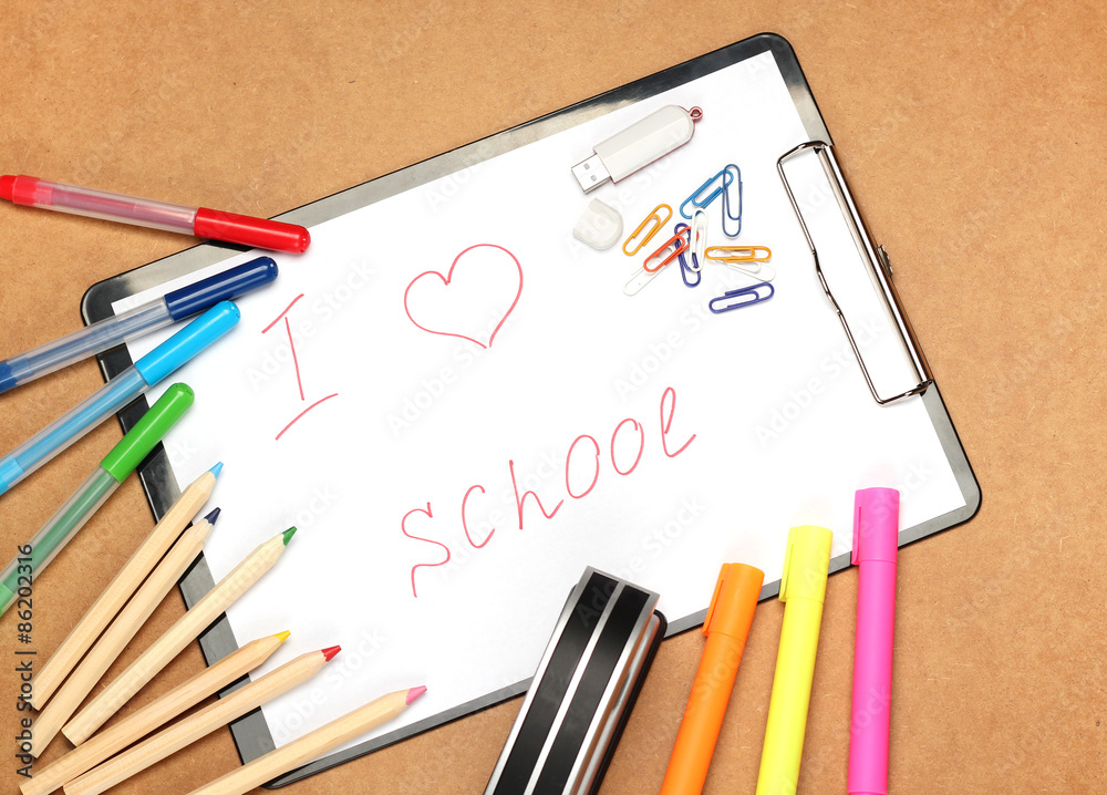 Child picture and stationery Child picture and stationery