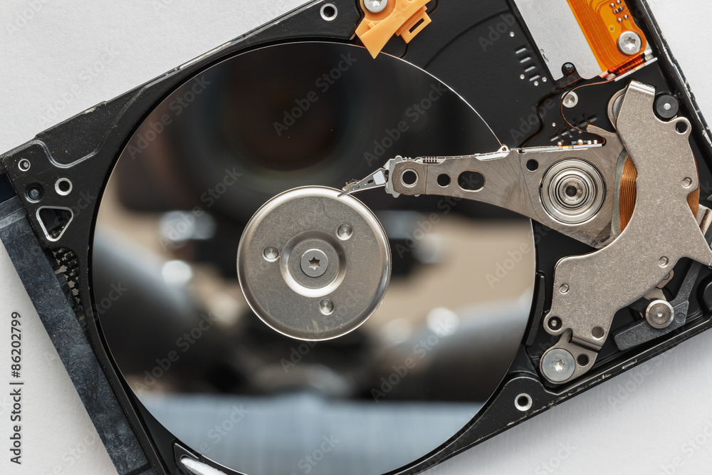 Notebook hard drives on white background Notebook hard drives on white background